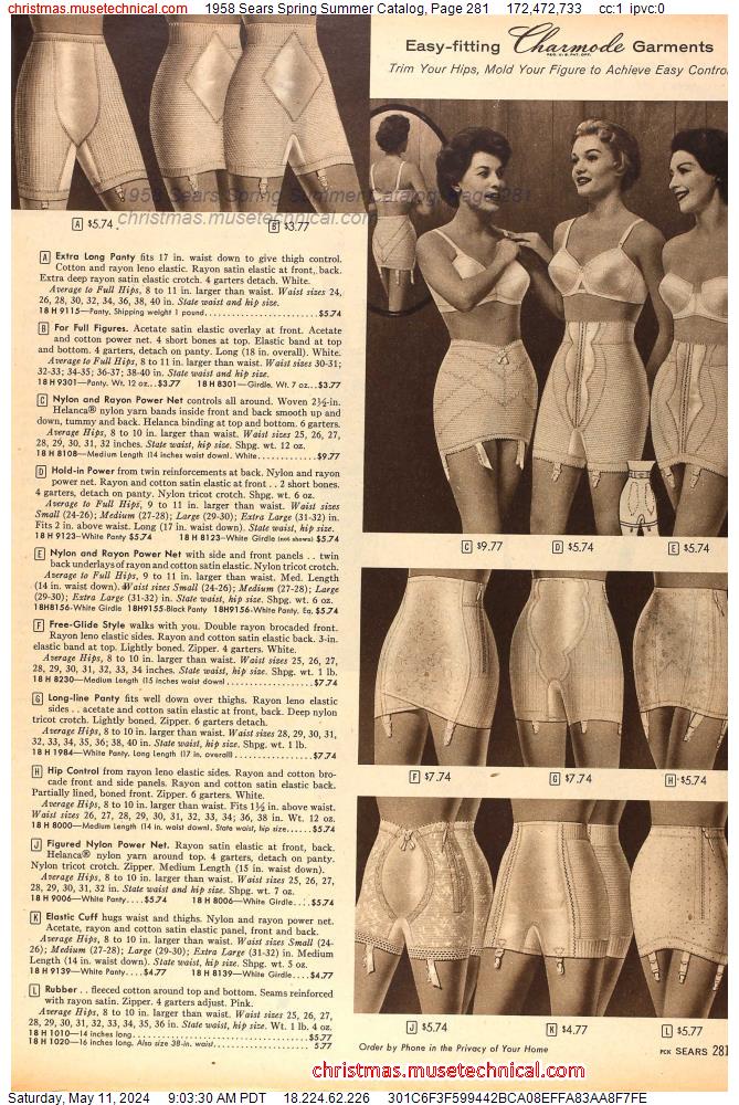 1958 Sears Spring Summer Catalog, Page 281