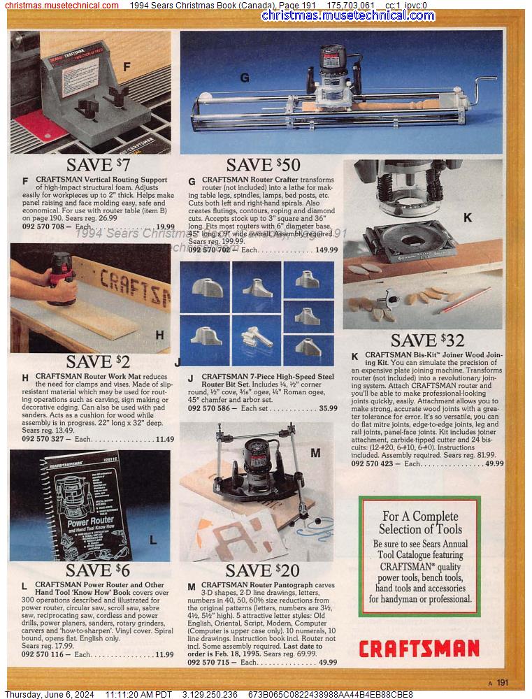 1994 Sears Christmas Book (Canada), Page 191