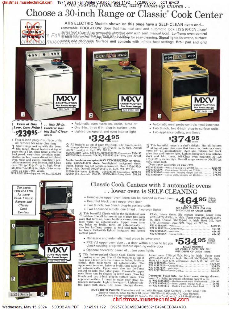 1971 Sears Fall Winter Catalog, Page 1192