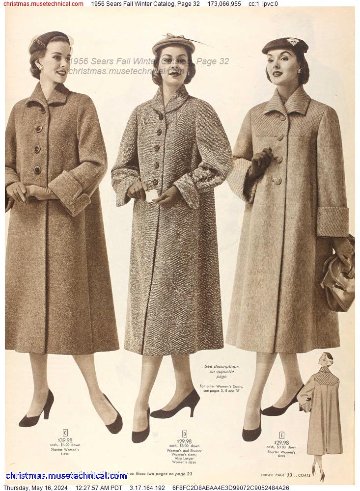 1956 Sears Fall Winter Catalog, Page 32