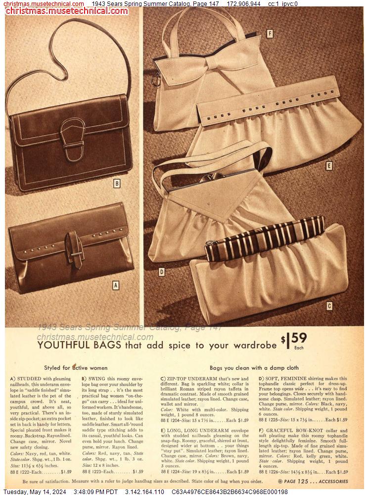 1943 Sears Spring Summer Catalog, Page 147