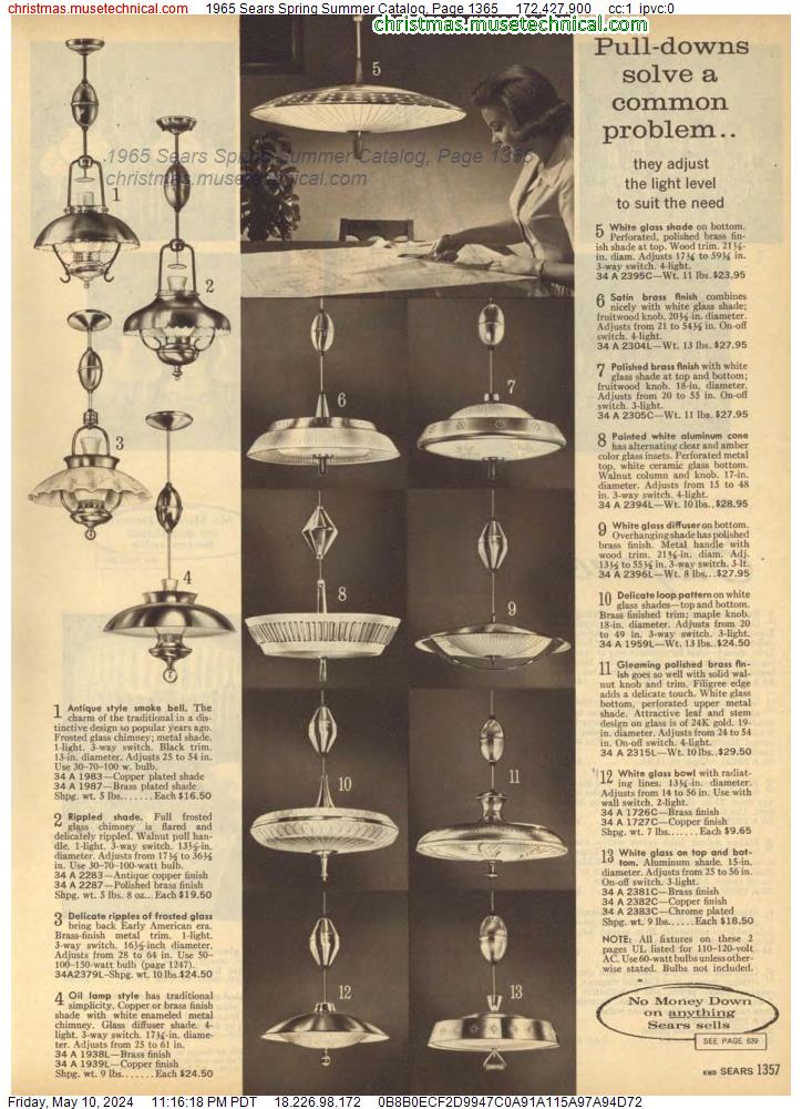 1965 Sears Spring Summer Catalog, Page 1365