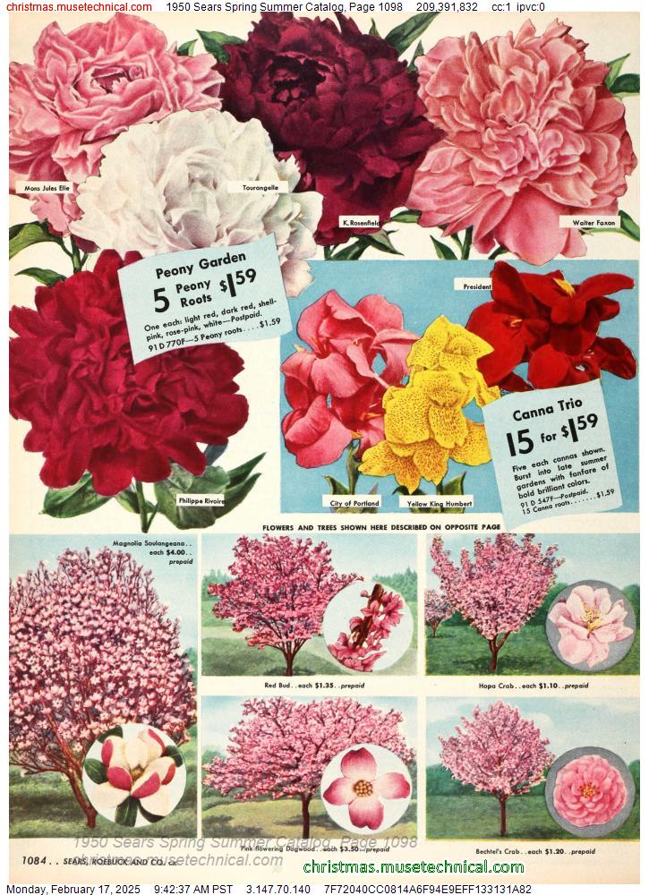 1950 Sears Spring Summer Catalog, Page 1098