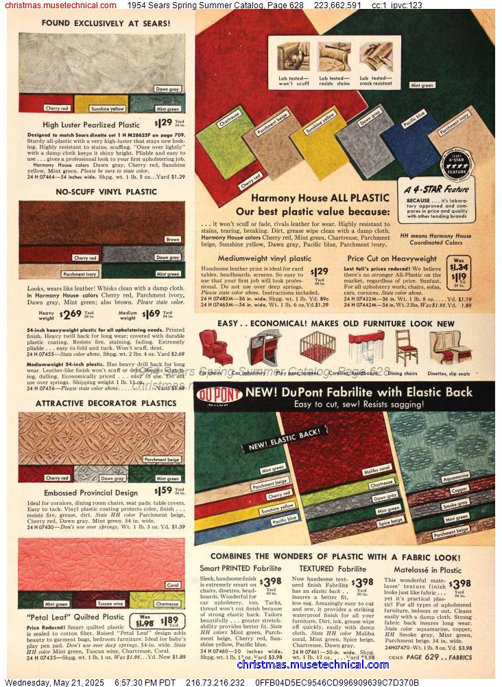 1954 Sears Spring Summer Catalog, Page 628