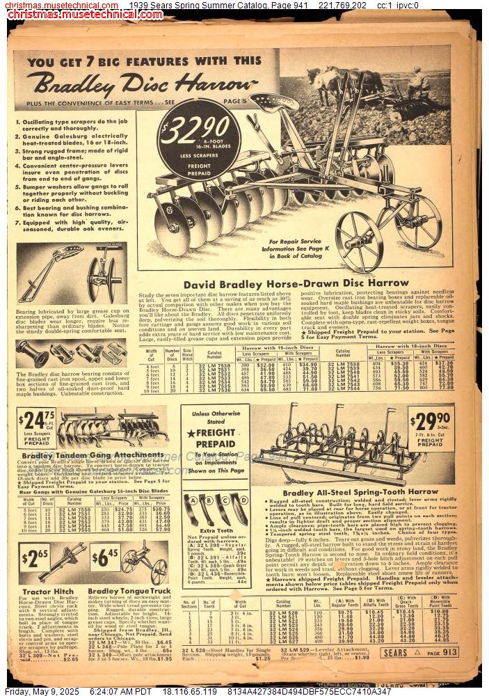 1939 Sears Spring Summer Catalog, Page 941