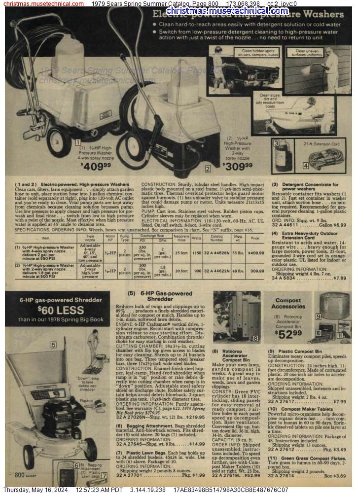 1979 Sears Spring Summer Catalog, Page 800