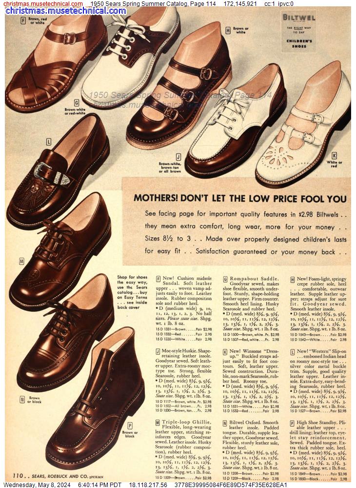1950 Sears Spring Summer Catalog, Page 114