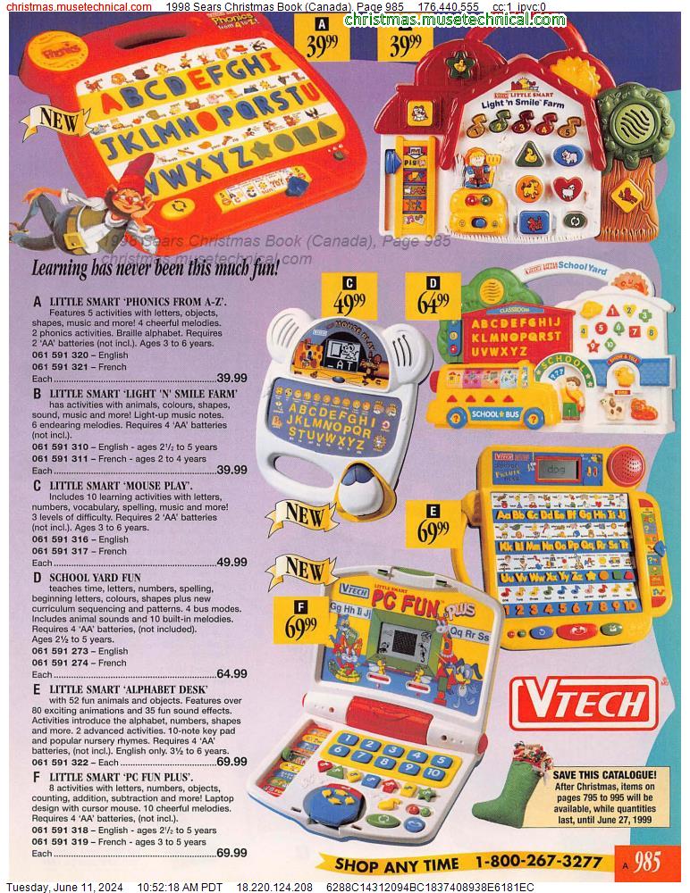 1998 Sears Christmas Book (Canada), Page 985