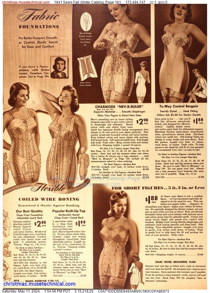 1941 Sears Fall Winter Catalog, Page 191