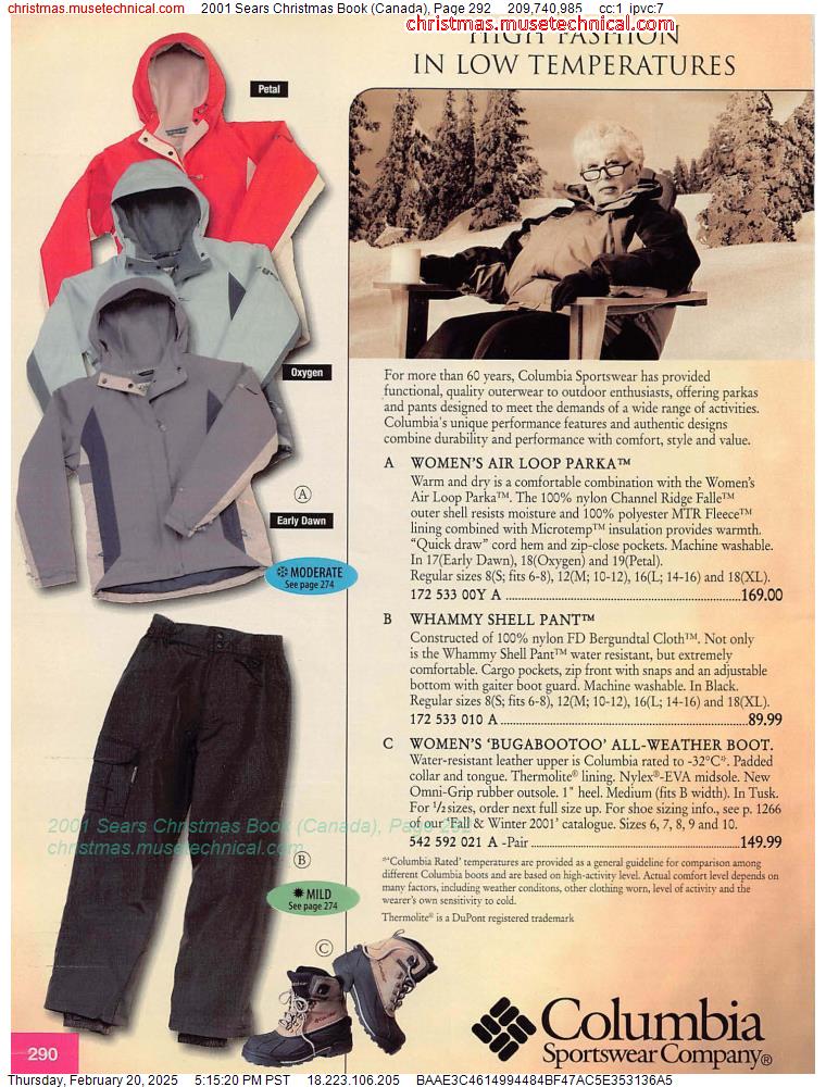 2001 Sears Christmas Book (Canada), Page 292