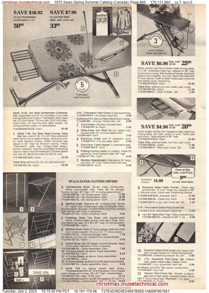 1975 Sears Spring Summer Catalog (Canada), Page 660