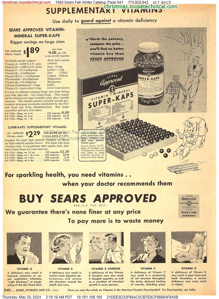 1950 Sears Fall Winter Catalog, Page 941