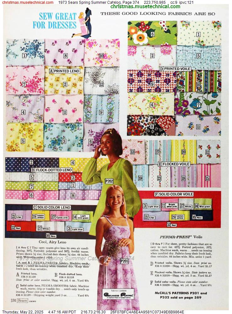 1973 Sears Spring Summer Catalog, Page 374