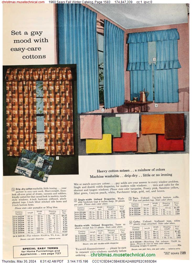 1960 Sears Fall Winter Catalog, Page 1583