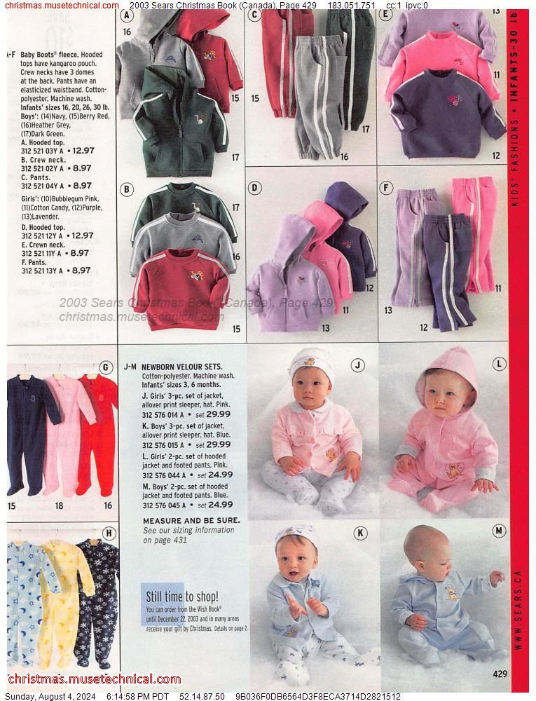 2003 Sears Christmas Book (Canada), Page 429