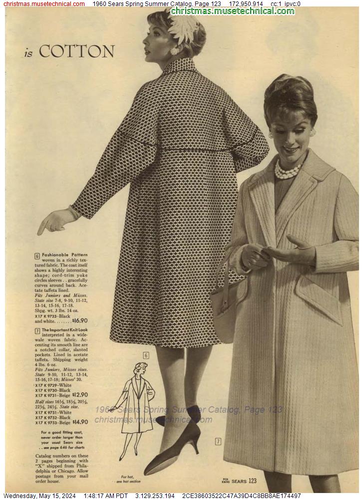 1960 Sears Spring Summer Catalog, Page 123