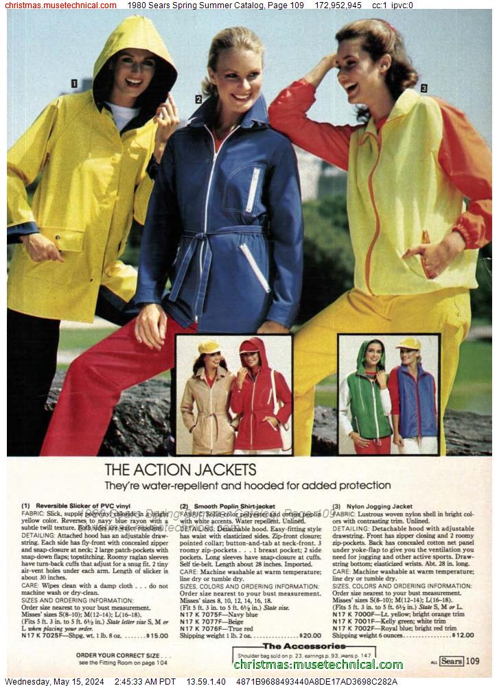 1980 Sears Spring Summer Catalog, Page 109