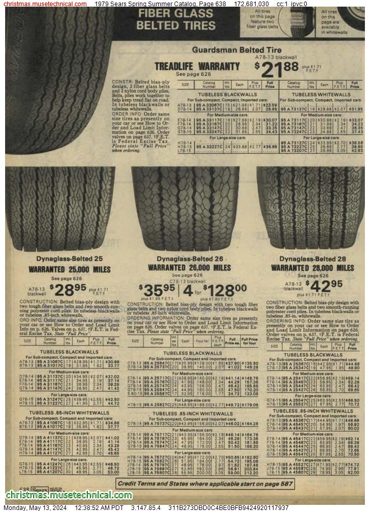 1979 Sears Spring Summer Catalog, Page 638