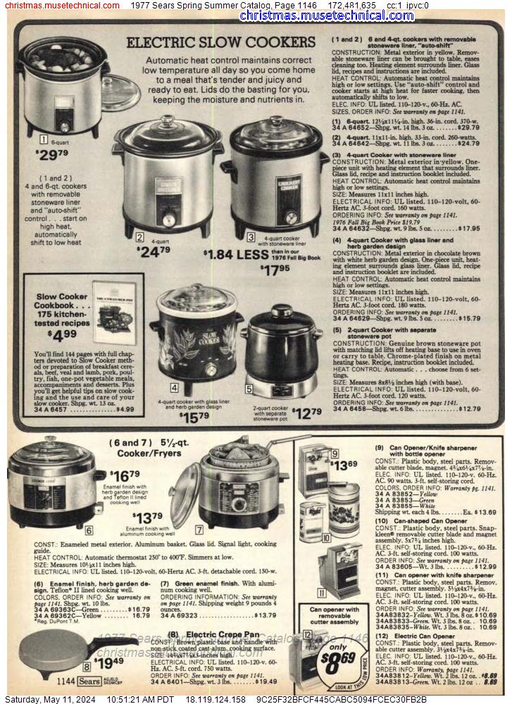 1977 Sears Spring Summer Catalog, Page 1146