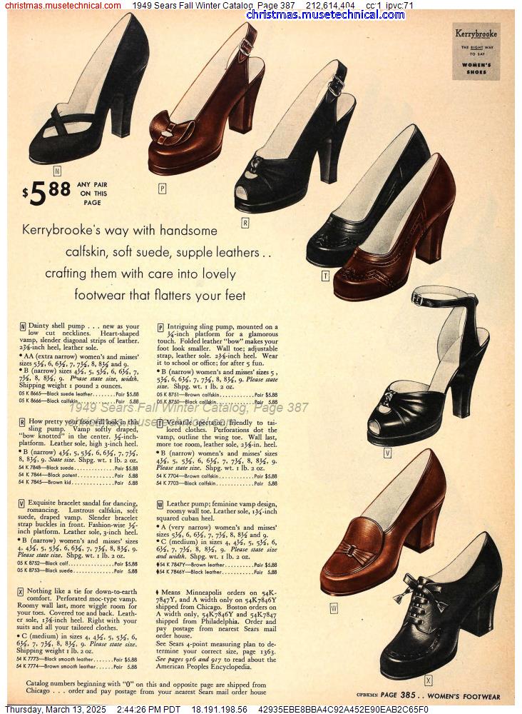 1949 Sears Fall Winter Catalog, Page 387