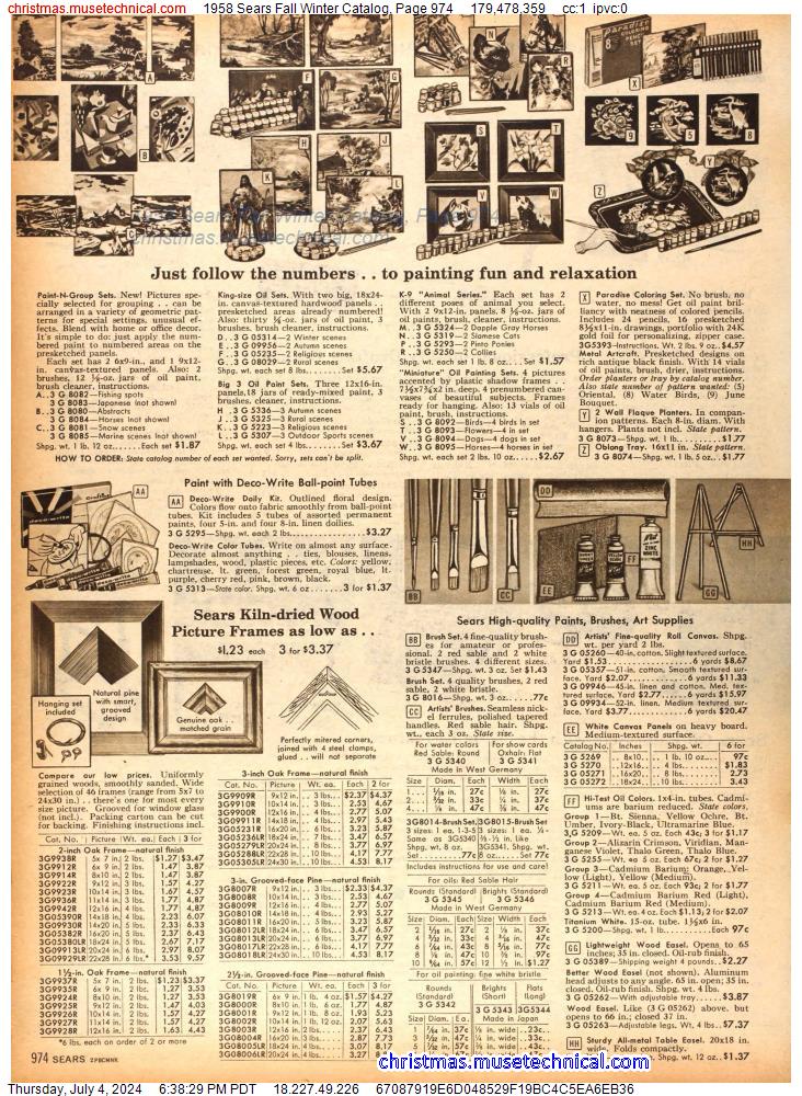 1958 Sears Fall Winter Catalog, Page 974