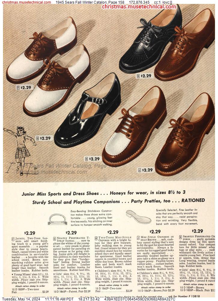 1945 Sears Fall Winter Catalog, Page 158
