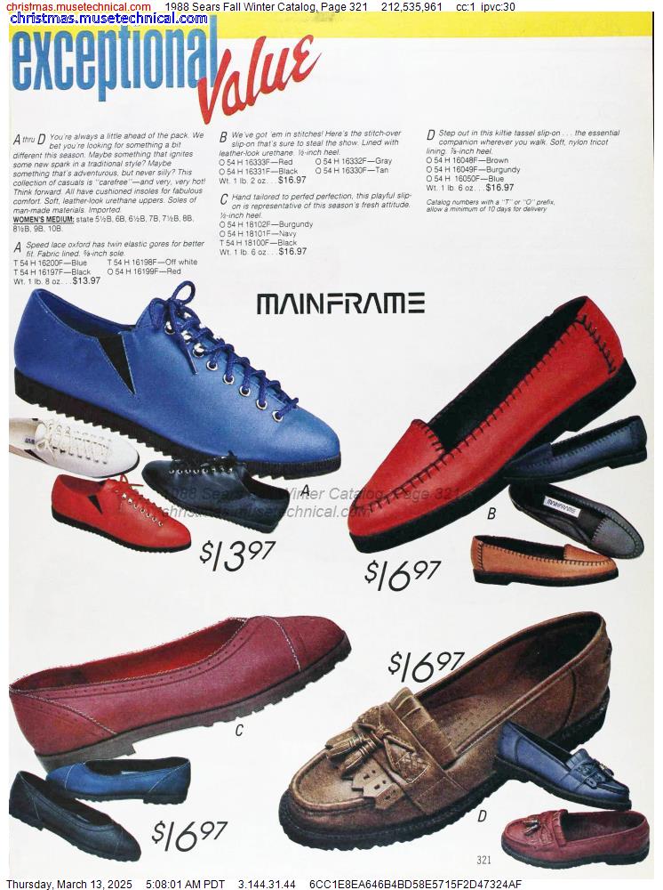 1988 Sears Fall Winter Catalog, Page 321