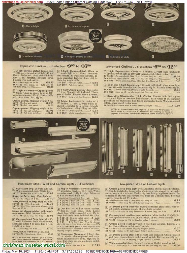 1959 Sears Spring Summer Catalog, Page 642