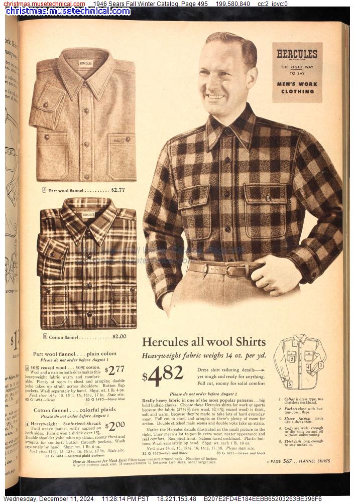 1946 Sears Fall Winter Catalog, Page 495