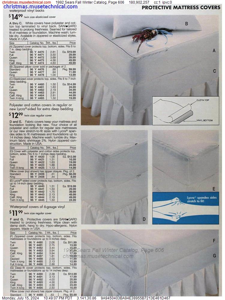 1992 Sears Fall Winter Catalog, Page 606