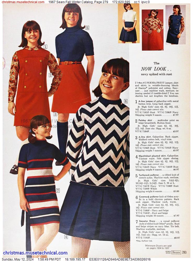 1967 Sears Fall Winter Catalog, Page 279
