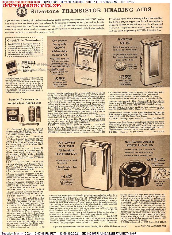 1956 Sears Fall Winter Catalog, Page 741