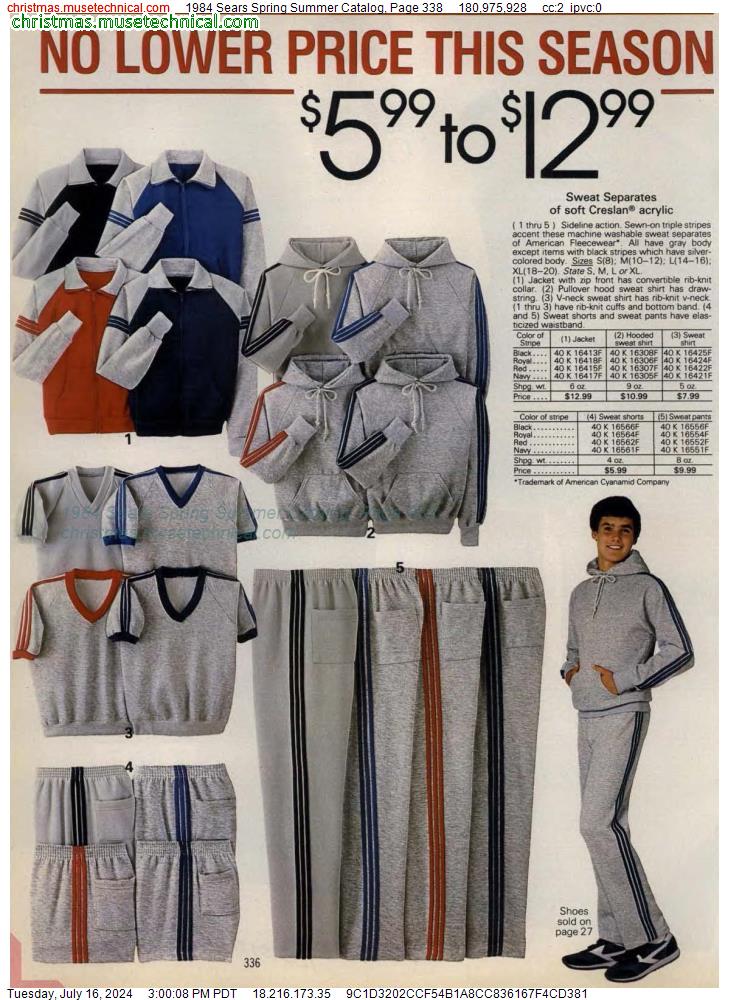 1984 Sears Spring Summer Catalog, Page 338