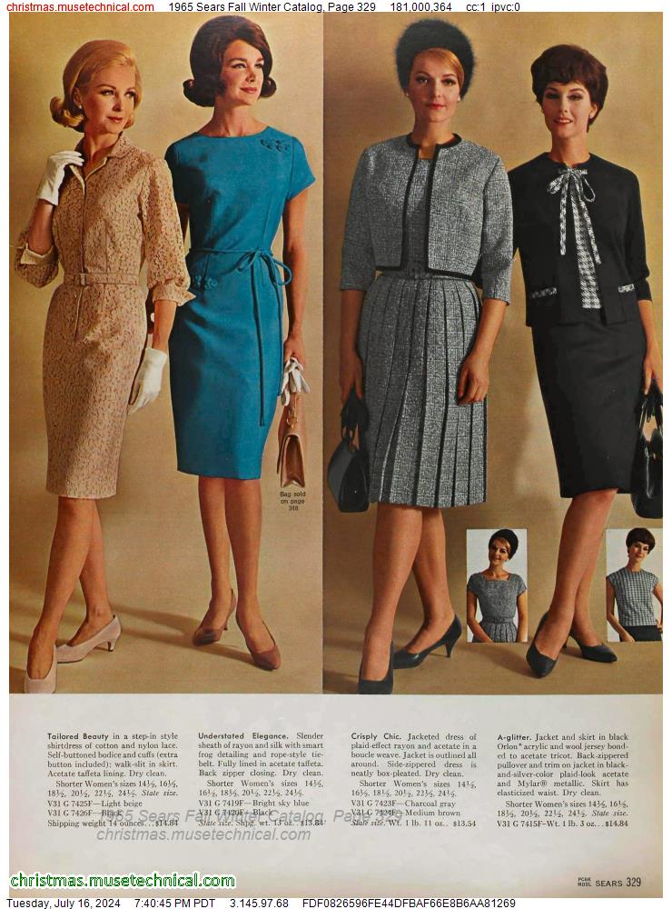 1965 Sears Fall Winter Catalog, Page 329