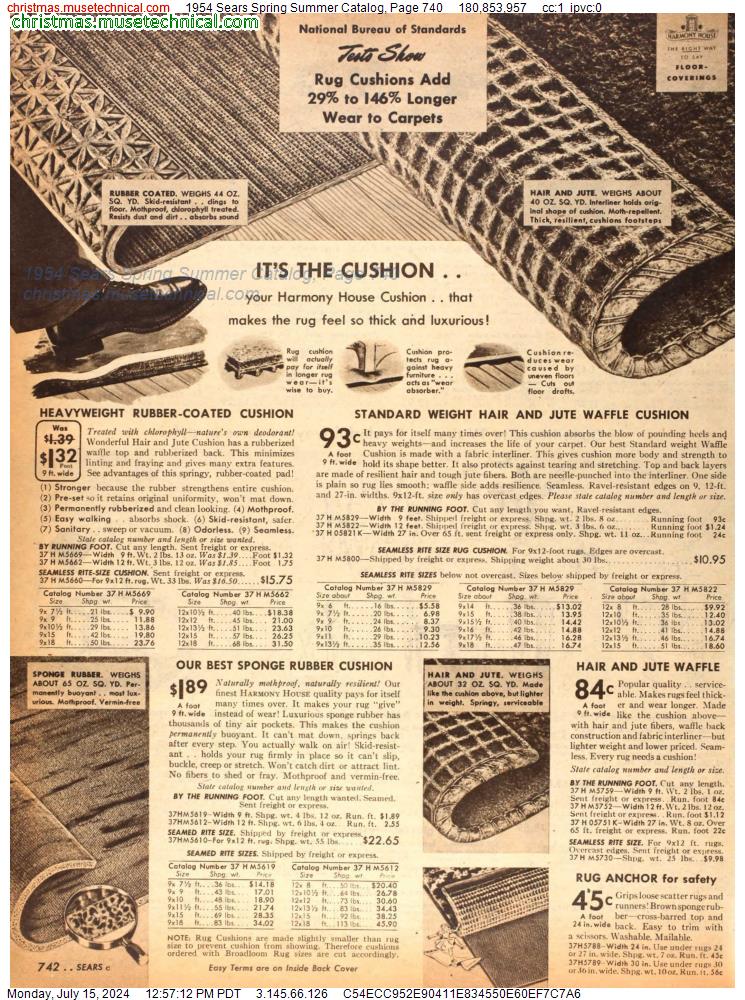 1954 Sears Spring Summer Catalog, Page 740