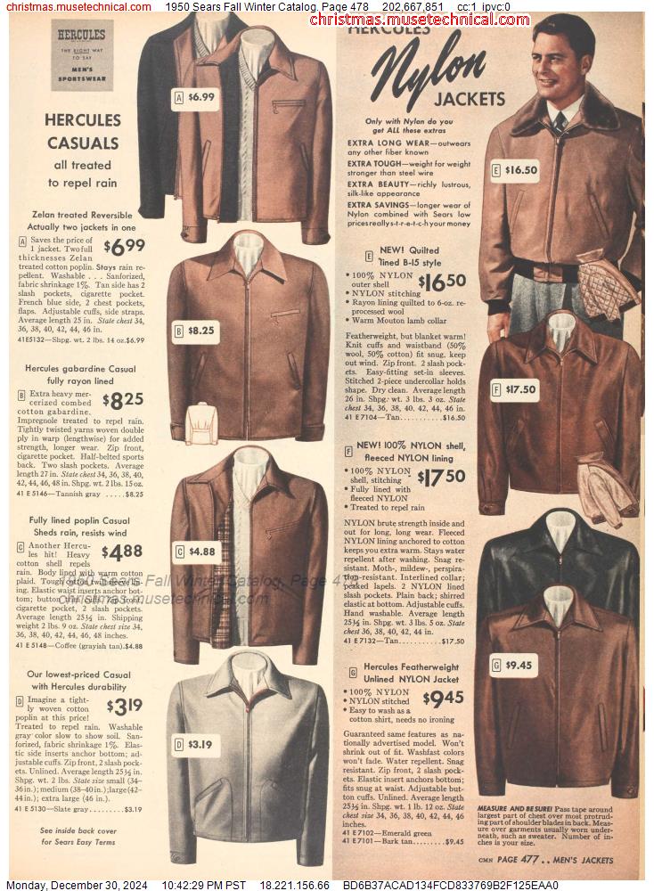 1950 Sears Fall Winter Catalog, Page 478