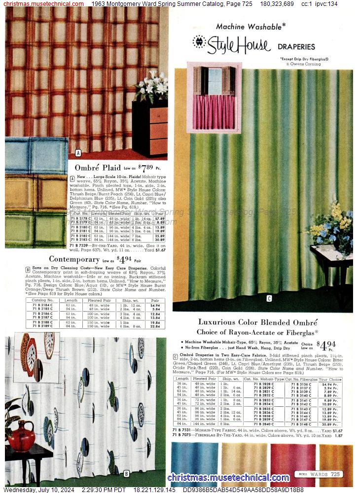 1963 Montgomery Ward Spring Summer Catalog, Page 725