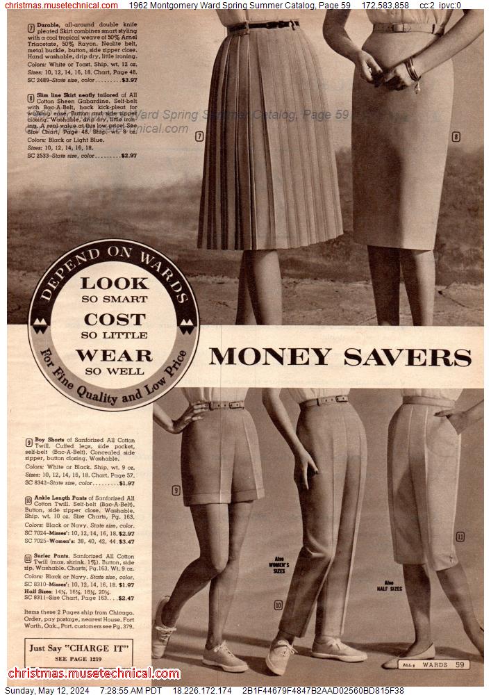 1962 Montgomery Ward Spring Summer Catalog, Page 59