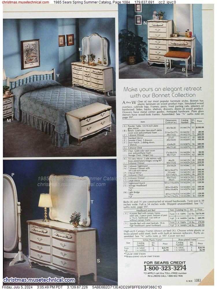 1985 Sears Spring Summer Catalog, Page 1084