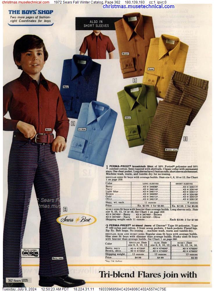 1972 Sears Fall Winter Catalog, Page 362