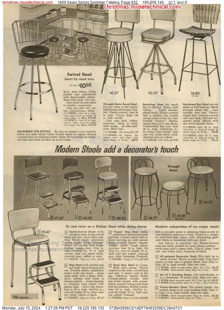 1959 Sears Spring Summer Catalog, Page 932