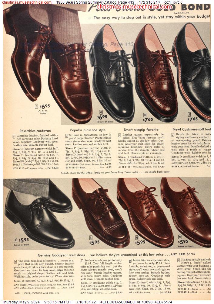1956 Sears Spring Summer Catalog, Page 413