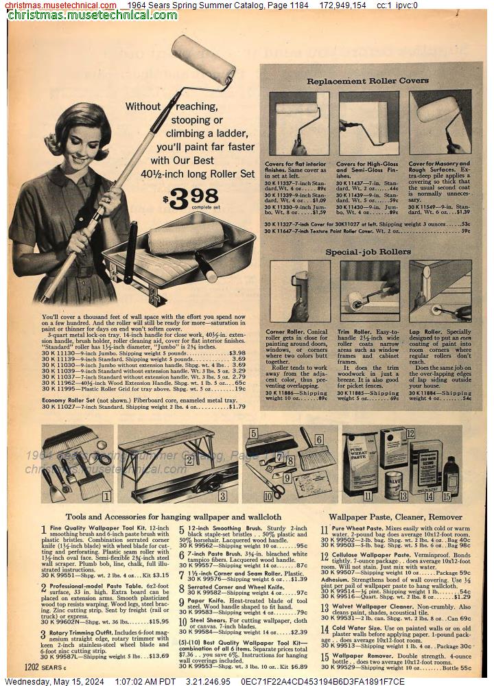 1964 Sears Spring Summer Catalog, Page 1184