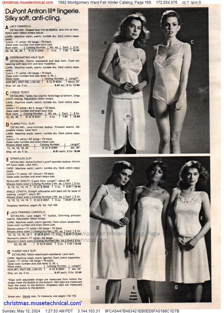 1982 Montgomery Ward Fall Winter Catalog, Page 169
