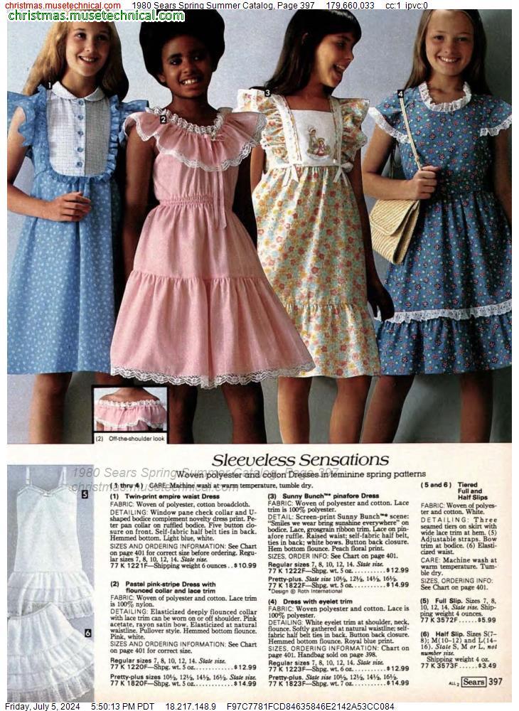 1980 Sears Spring Summer Catalog, Page 397