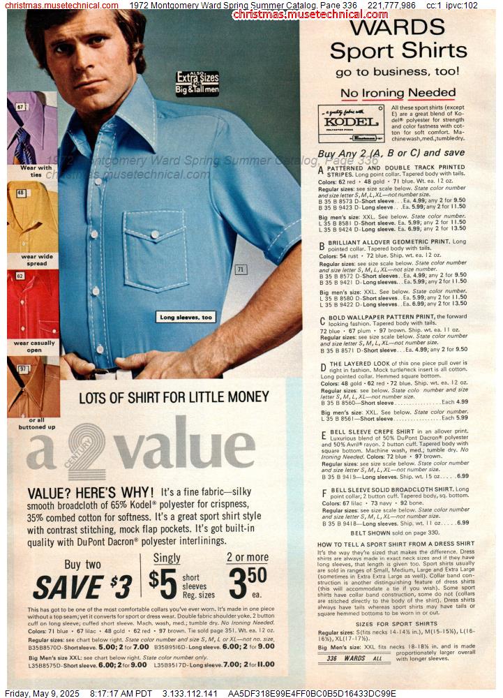 1972 Montgomery Ward Spring Summer Catalog, Page 336