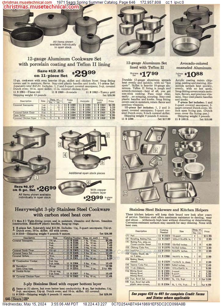 1971 Sears Spring Summer Catalog, Page 646