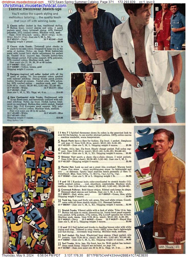 1970 Sears Spring Summer Catalog, Page 371