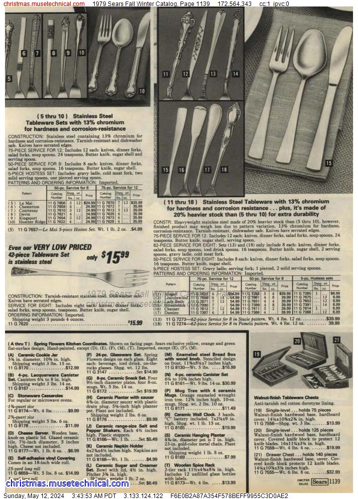 1979 Sears Fall Winter Catalog, Page 1139