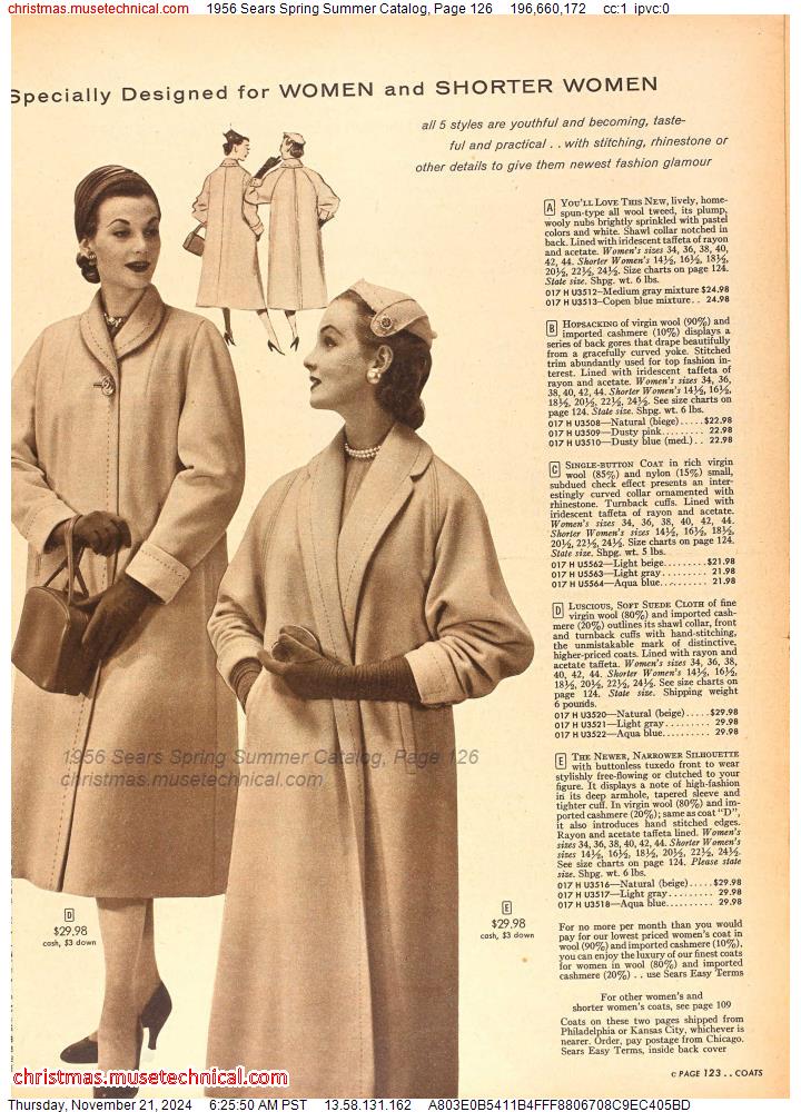 1956 Sears Spring Summer Catalog, Page 126